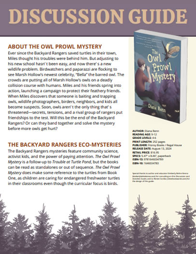 The Owl Prowl Mystery discussion and activity guide