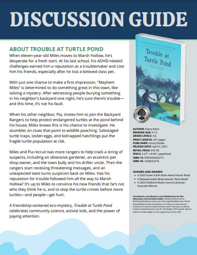 The Trouble at Turtle Pond discussion and activity guide